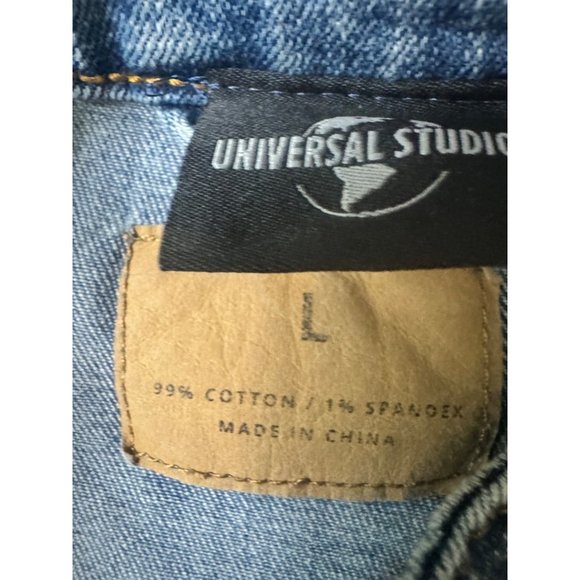 Universal Studios Florida Retro Marquee Logo Denim Jean Jacket L - Picture 7 of 9